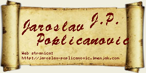 Jaroslav Popličanović vizit kartica
